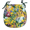 Coussins d'assise en velours en forme de D pour la Saint-Jean | Coussins d'assise en velours à motifs floraux en forme de D