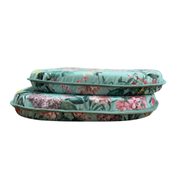 D Shaped Velvet Tranquillity Seat Pads | Cuscini per sedili in velluto floreale a forma di D