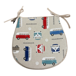 Classic Camper D-vormige zitkussens | Moderne leuke D-vormige stoelkussens |