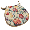 Tapisserie de coussins de siège en forme de D à motifs de fruits naturels | Coussins de siège classiques en forme de D à motifs 