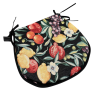 Black Fruits Tapestry D Shaped Seat Pads | Classic D Fruit Seat Pads |