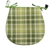 Highland Check Green D Shaped Seat Pads | Cuscini per sedie a forma di D in tartan