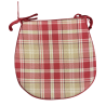 Highland Check Red D Shaped Seat Pads| Red Tartan D Shaped Seat Pads |
