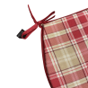Highland Check Red D-förmige Sitzpolster| Rote Tartan D-förmige Sitzpolster |