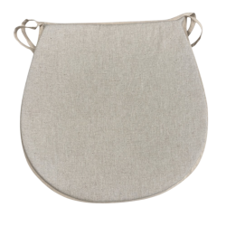 Einfache Leinen D-förmige Sitzpolster | Einfache beige klassische D-förmige Sitzpolster