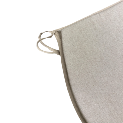Plain Linen D Shaped Seat Pads | Plain Beige Classic D Shaped Seat Pads