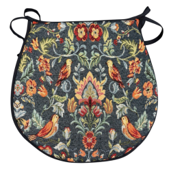 William Denim Tapestry D Shaped Seat Pads | D Shaped Blue Seat Pads