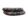 Coussins de siège en forme de D William Denim Tapestry | Coussins de siège bleus en forme de D