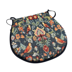 William Denim Tapestry D Shaped Seat Pads | D Shaped Blue Seat Pads