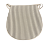 Coussins de siège en forme de D à rayures grises | Coussin de siège en forme de D à rayures extra épaisses