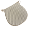 Coussins de siège en forme de D à rayures grises | Coussin de siège en forme de D à rayures extra épaisses