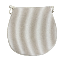 White Stripe D Shaped Seat Pads | Extra Thick Striped D Shaped Seat Pad