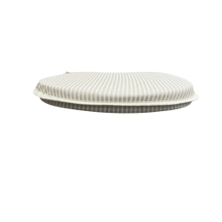 White Stripe D Shaped Seat Pads | Extra Thick Striped D Shaped Seat Pad