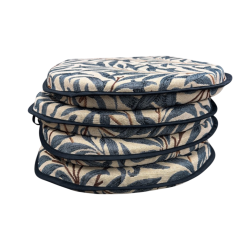 D Shaped Seat Pad Willow Bough Azure | D Shaped Tapestry Seat Pads |