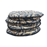 Coussin d'assise en forme de D, motif branches de saule bleu azur | Coussins d'assise en tapisserie en forme de D |