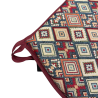 Coussins de siège en forme de D à motif aztèque | Coussins de siège géométriques en forme de D |