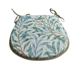 Cuscino per sedile a forma di D Willow Bough Seaspray | Cuscino per sedile a forma di D Blu Verde