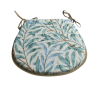 D Shaped Seat Pad Willow Bough Seaspray | D Shaped Blue Green Seat Pad
