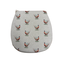 Small Pheasants Reversible 'D' Seat Pads | Set of 2,4,6 or 8 Chair Pads