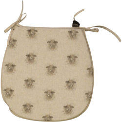 Petits coussins de chaise réversibles en forme de « D » à motifs de moutons | Lot de 2, 4, 6 ou 8 coussins