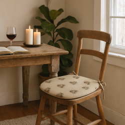 Bunny Rabbit Reversible 'D' Shape Seat Pad | Set of 2,4,6,8 Chair Pads