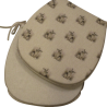 Coussin de chaise réversible en forme de « D » motif lapin | Lot de 2, 4, 6 ou 8 coussins de chaise