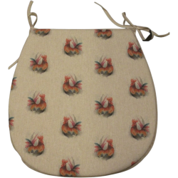Rooster Wende-Sitzkissen in 'D'-Form | Set aus beidseitig verwendbaren Stuhlkissen