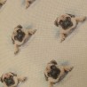 Small Pug Reversible 'D' Shape Seat Pads | Set of 2,4,6,8 Chair Pads