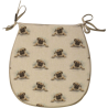 Small Pug Reversible 'D' Shape Seat Pads | Set of 2,4,6,8 Chair Pads