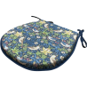 D Shaped Seat Pad Strawberry Thief Navy | Blue Floral D Shape Seat Pad