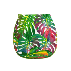D Shaped Seat Pad Tropical Leaves | Modern Multicoloured Seat Pads |