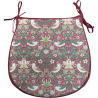 D Shaped Seat Pad Strawberry Thief Crimson | Red Floral D Shape Seat Pad