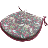 D Shaped Seat Pad Strawberry Thief Crimson | Red Floral D Shape Seat Pad