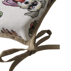 Tapestry Dog D Shaped Seat Pads | D Shaped Animal Tapestry Seat Pads