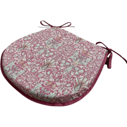 Coussin de siège en forme de D, motif tête de serpent cramoisi | Coussins de siège à motifs en forme de D |