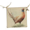 Pheasant Reversible Square Seat Pads | Set of 2,4,6 or 8 Chair Pads