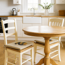 Queen Bee Reversible Square Seat Pads | Set of 2,4,6 or 8 Chair Pads