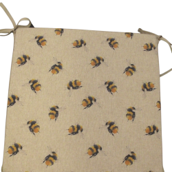 Queen Bee Reversible Square Seat Pads | Set of 2,4,6 or 8 Chair Pads
