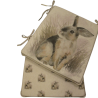 Large Rabbit Reversible Square Seat Pads | Set of 2,4,6 or 8 Chair Pads