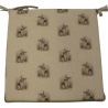 Small Rabbit Reversible Square Seat Pads | Set of 2,4,6 or 8 Chair Pads