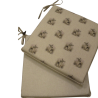 Cuscini per Sedie Quadrati Reversibili Piccolo Coniglio | Set di 2, 4, 6 o 8 Cuscini per Sedie
