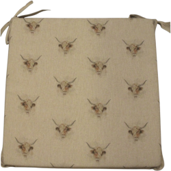 Small Cows Reversible Square Seat Pads | Set of 2,4,6 or 8 Chair Pads