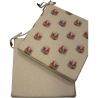 Petits coussins de chaise carrés réversibles à motifs de coqs | Lot de 2, 4, 6 ou 8 coussins de chaise