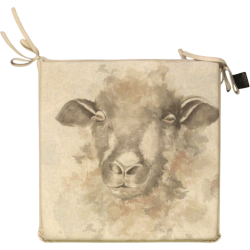 Cuscino per Sedia Quadrato Reversibile in Lana | Set di 2, 4, 6 o 8 Cuscini per Sedia Country