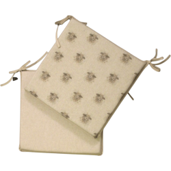 Coussins de chaise carrés réversibles motif mouton | Lot de 2, 4, 6 ou 8 coussins de chaise