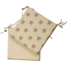 Coussins de chaise carrés réversibles motif mouton | Lot de 2, 4, 6 ou 8 coussins de chaise