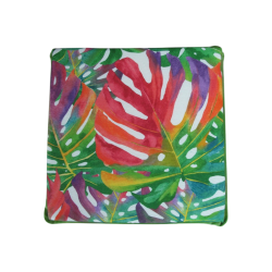 Coussin de siège carré à motifs tropicaux | Coussins de siège carrés multicolores modernes