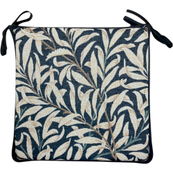 Square Seat Pad Willow Bough Ebony Tapestry| William Morris Seat Pads