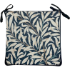 Coussin de siège carré, tapisserie d'ébène à motif de branches de saule | Coussins de siège William Morris
