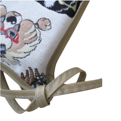 Coussins de siège carrés pour chien en tapisserie | Coussins de siège carrés en tapisserie à motifs animaliers